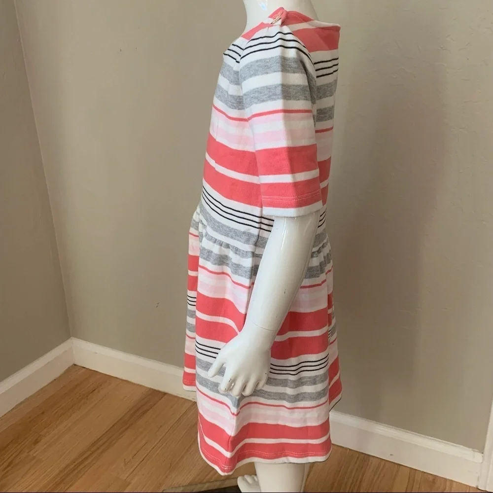 NWT GYMBOREE “Kitty In Pink” Cotton Knit Striped Dress Short Sleeves Casual Sz 6